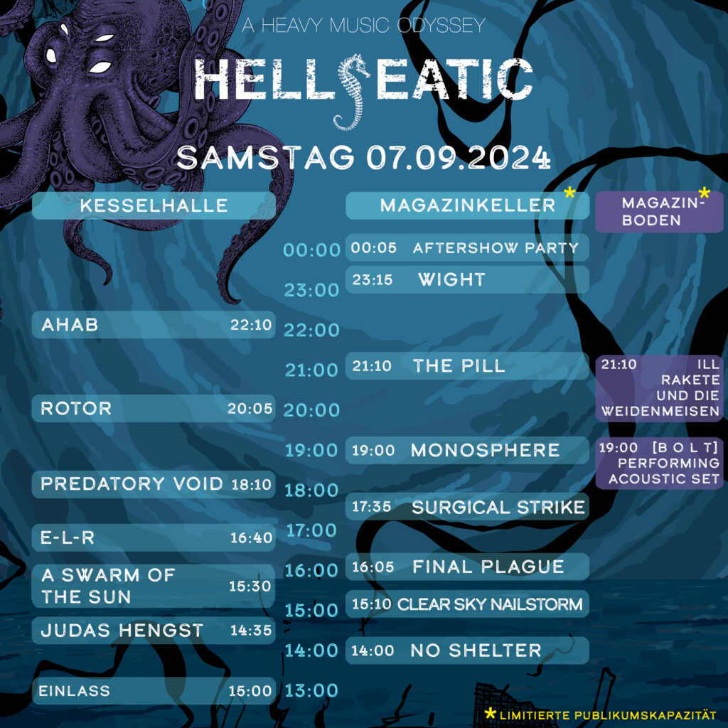 HELLSEATIC2024 Timetable 01 quadrat Samstag 1